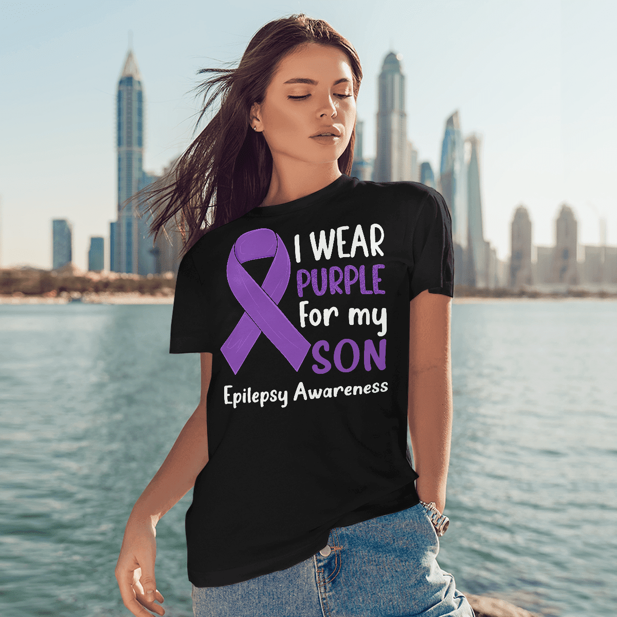 I Wear Purple For My Son Epilepsy Awareness Shirt,
