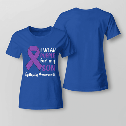 I Wear Purple For My Son Epilepsy Awareness Shirt,