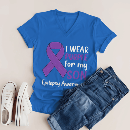 I Wear Purple For My Son Epilepsy Awareness Shirt,