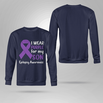 I Wear Purple For My Son Epilepsy Awareness Shirt,