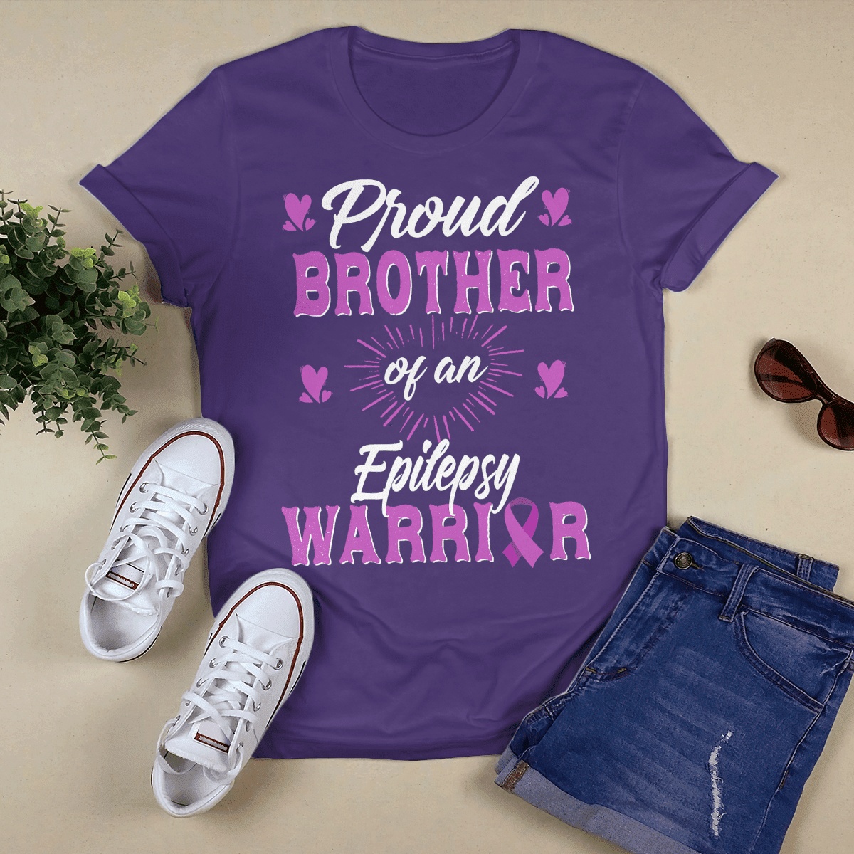 Proud Brother Of An  Epilepsy Warrior Epilepsy Awareness Shirt,