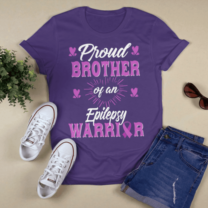 Proud Brother Of An  Epilepsy Warrior Epilepsy Awareness Shirt,