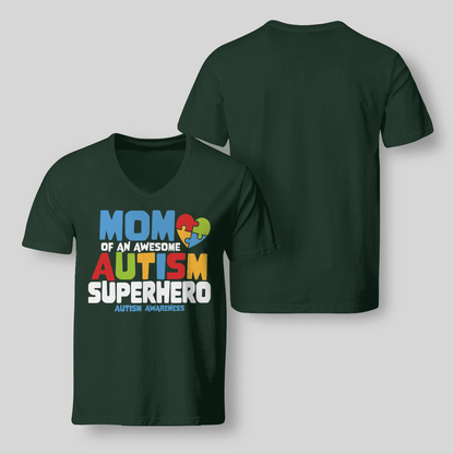 Mom Of An Awesome Autism Superhero Unisex T-Shirt 2324