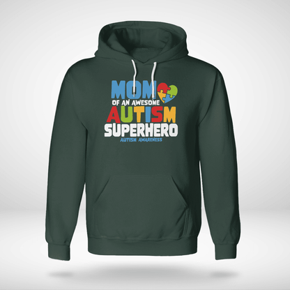 Mom Of An Awesome Autism Superhero Unisex T-Shirt 2324