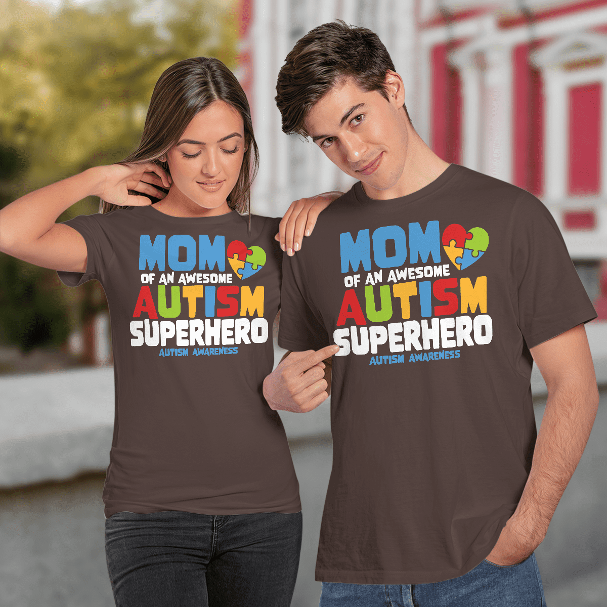 Mom Of An Awesome Autism Superhero Unisex T-Shirt 2324