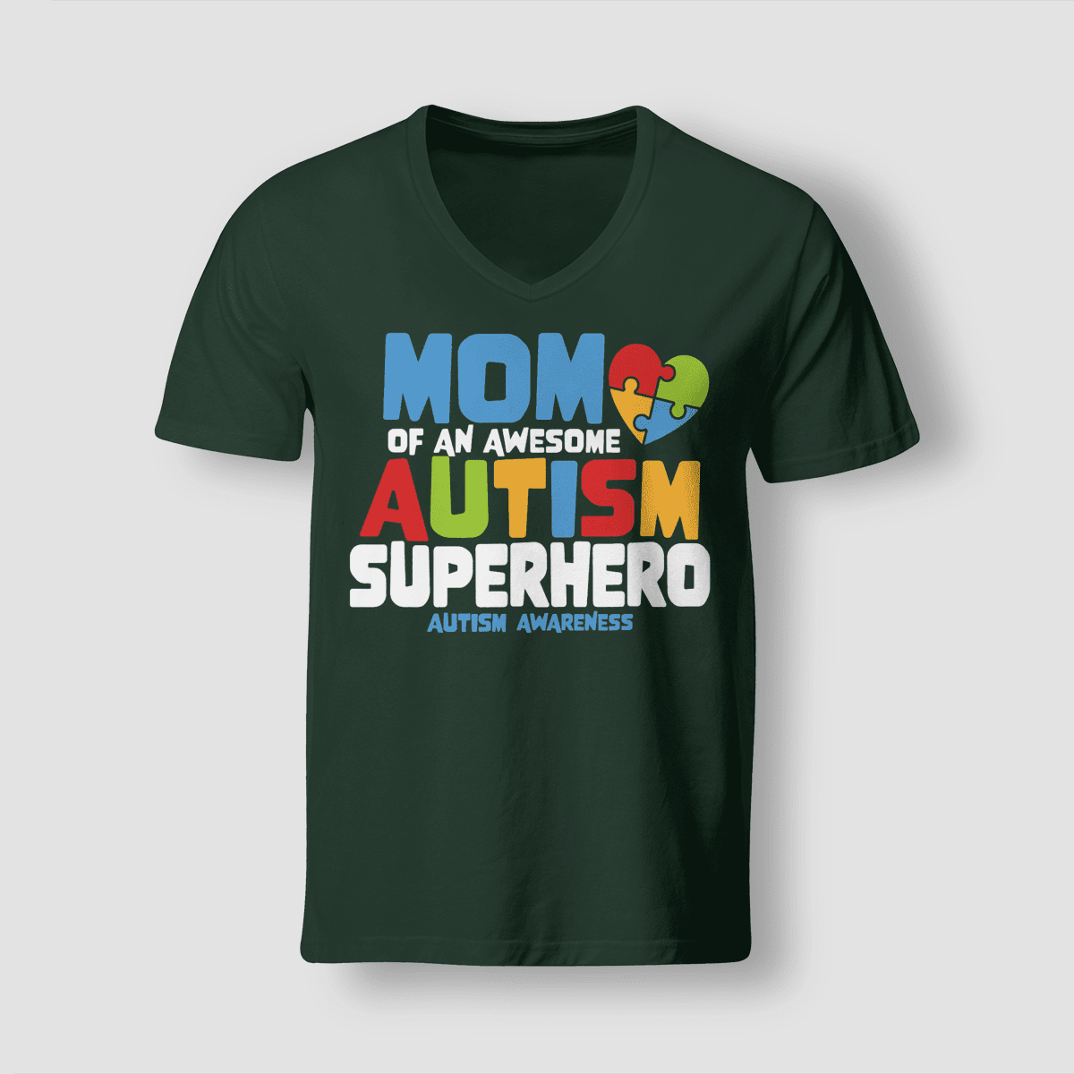 Mom Of An Awesome Autism Superhero Unisex T-Shirt 2324