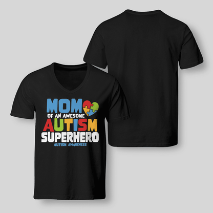 Mom Of An Awesome Autism Superhero Unisex T-Shirt 2324