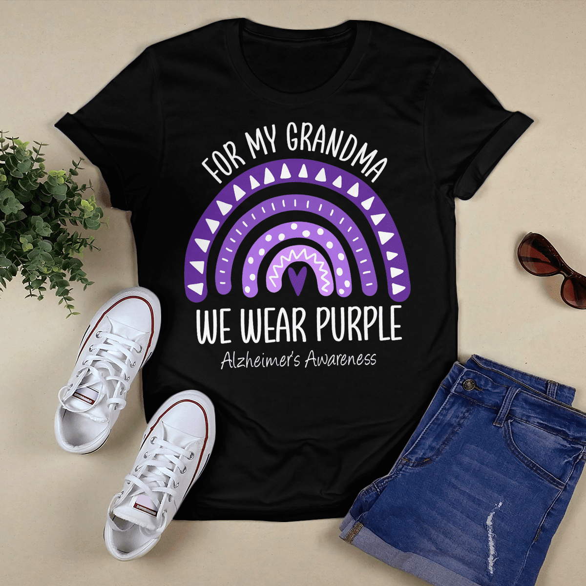 I Wear Purple For My Grandma Unisex T-Shirt 2323
