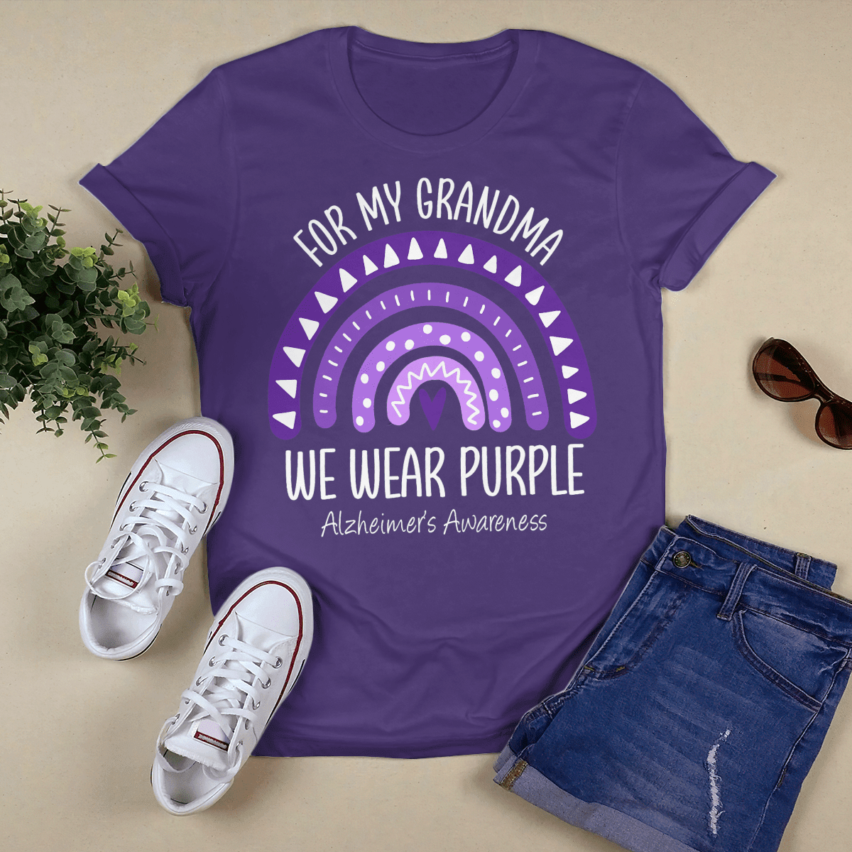 I Wear Purple For My Grandma Unisex T-Shirt 2323