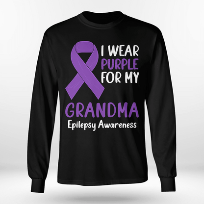 I Wear Purple For My Grandma Epilepsy Awareness Unisex T-Shirt 2323