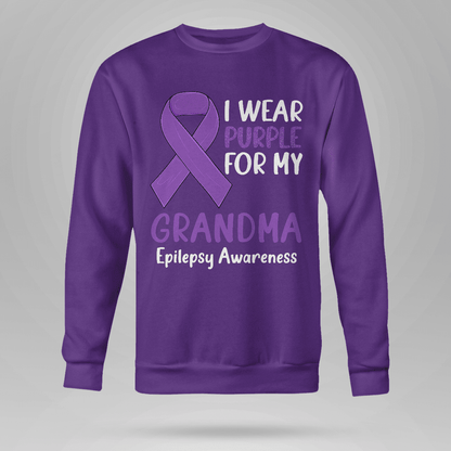 I Wear Purple For My Grandma Epilepsy Awareness Unisex T-Shirt 2323