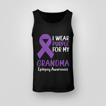 I Wear Purple For My Grandma Epilepsy Awareness Unisex T-Shirt 2323