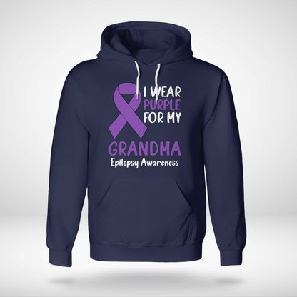 I Wear Purple For My Grandma Epilepsy Awareness Unisex T-Shirt 2323