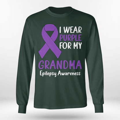 I Wear Purple For My Grandma Epilepsy Awareness Unisex T-Shirt 2323