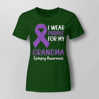 I Wear Purple For My Grandma Epilepsy Awareness Unisex T-Shirt 2323
