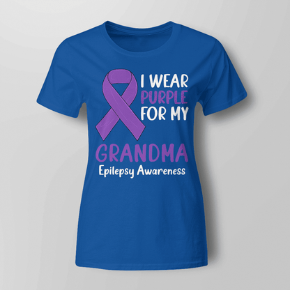 I Wear Purple For My Grandma Epilepsy Awareness Unisex T-Shirt 2323