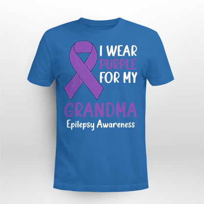 I Wear Purple For My Grandma Epilepsy Awareness Unisex T-Shirt 2323
