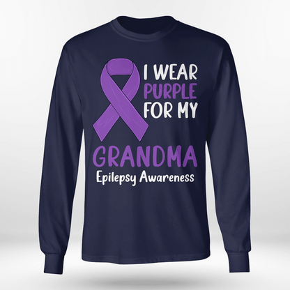 I Wear Purple For My Grandma Epilepsy Awareness Unisex T-Shirt 2323