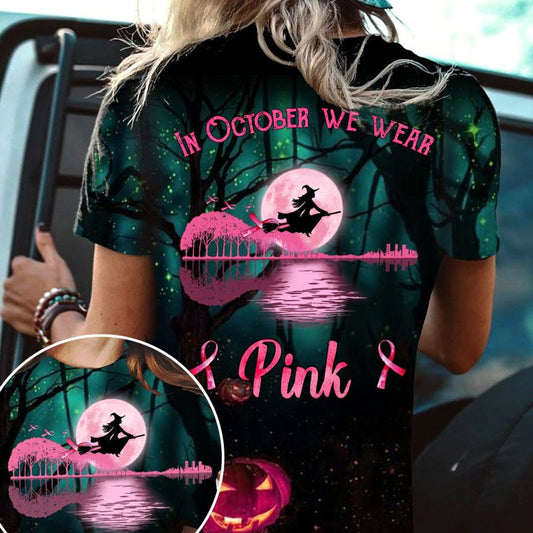 Breast Cancer In October We Wear Pink Awareness T-shirt Brc