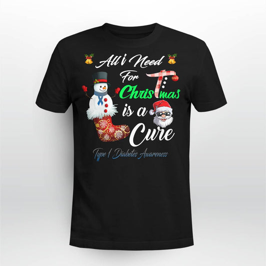 All i Need For Christmas Is A Cure Type 1 Diabetes Awareness Dab2345