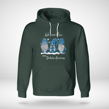 We Wear Blue For Diabetes Awareness Blue Gnome Dab2345