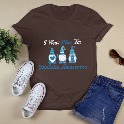 I Wear Blue for Diabetes Awareness Gnomes Dab2345