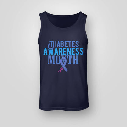 Diabetes Awareness Month Blue Love Ribbon Support T1D T2D Dab2345