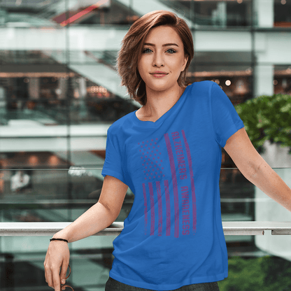 Alzheimer Awareness American Flag 2320