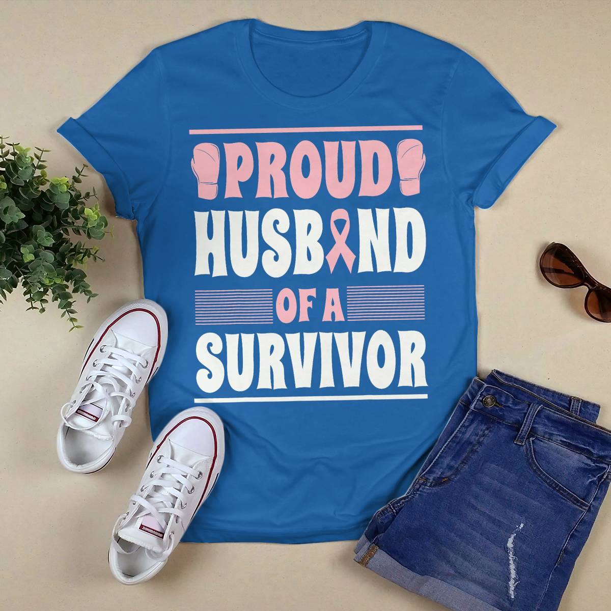 Proud Husband Of Survivor Breast Cancer Survivor Awareness Brc2344