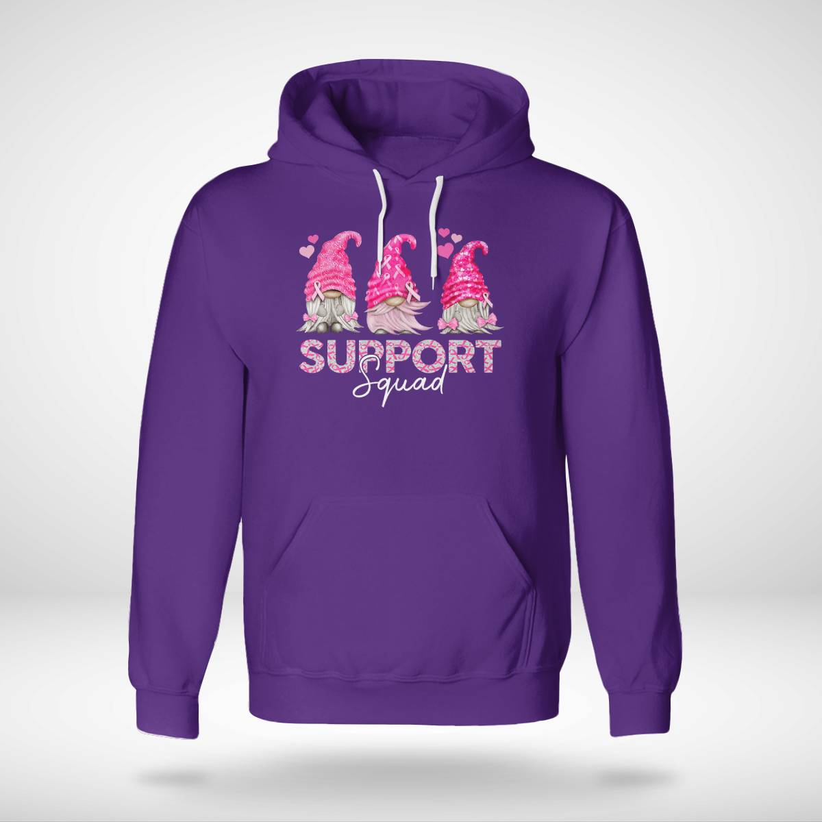 Funny Gnomies Support Squad Breast Cancer Awareness Month Brc2344