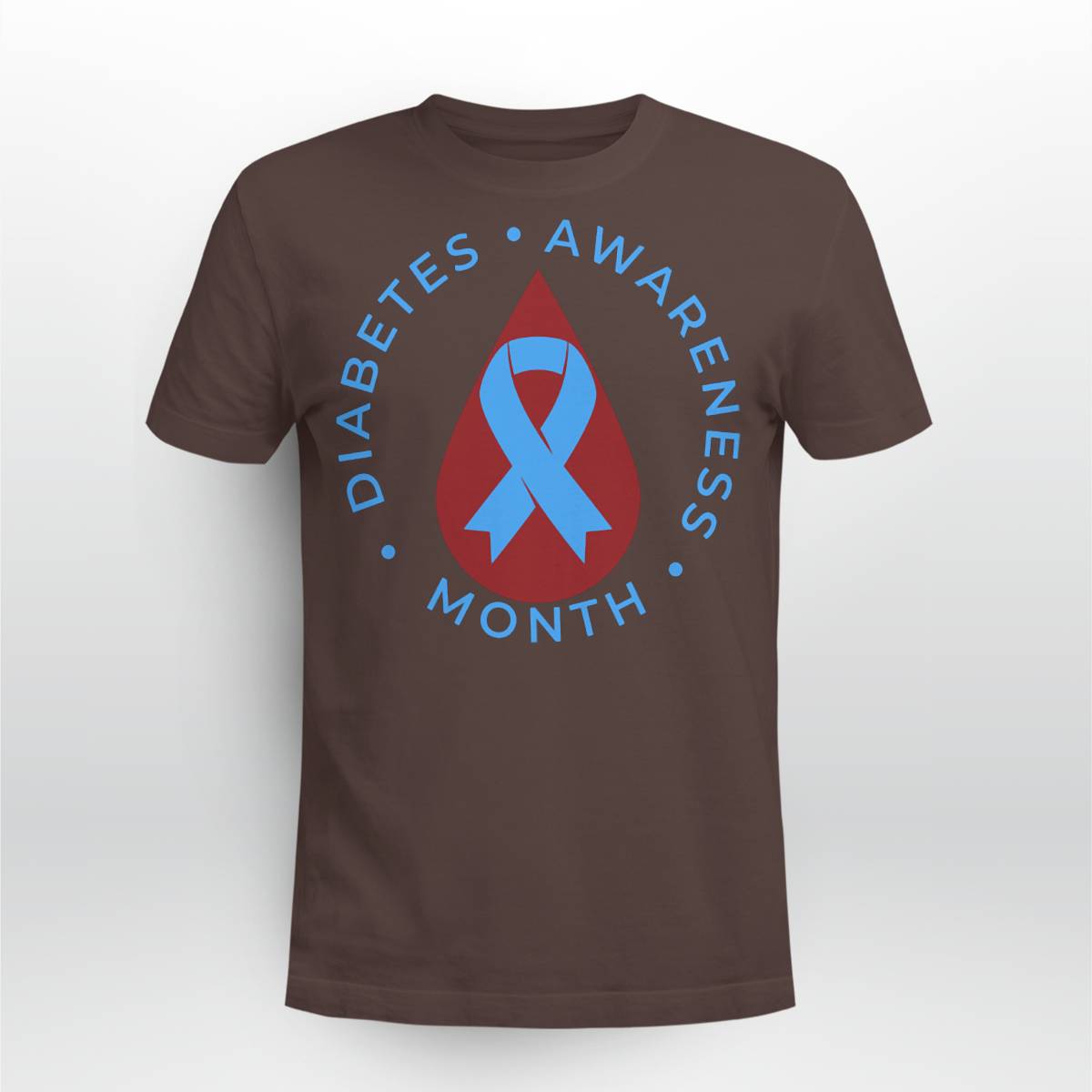 Diabetes Awareness Month Diabetic Blue Love Ribbon T1D T2D Dab2345