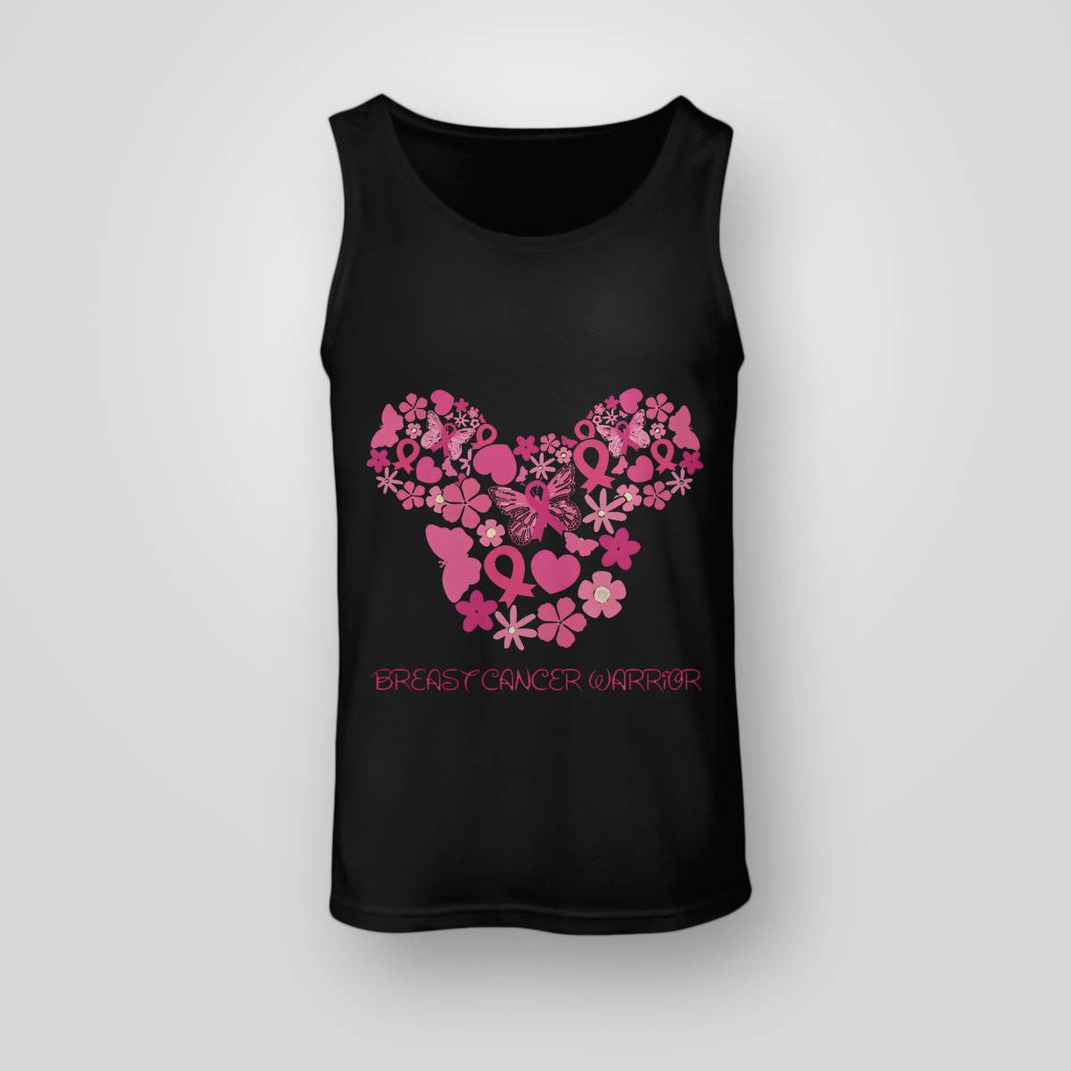 Breast Cancer Warrior Flowers And Butterfly Brc2345