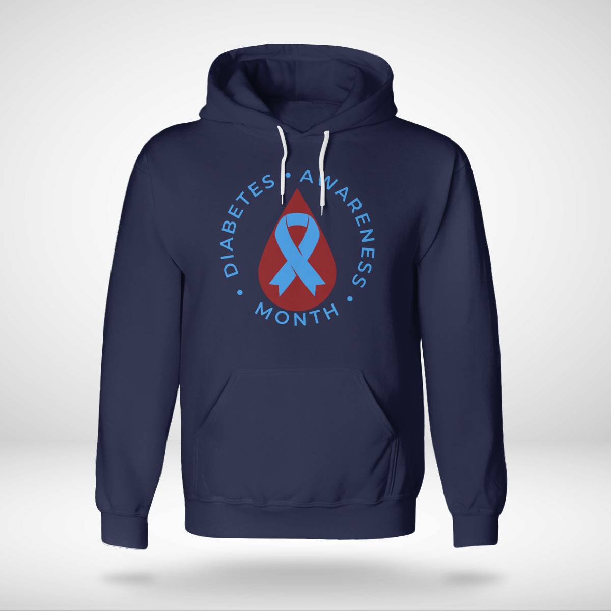 Diabetes Awareness Month Diabetic Blue Love Ribbon T1D T2D Dab2345