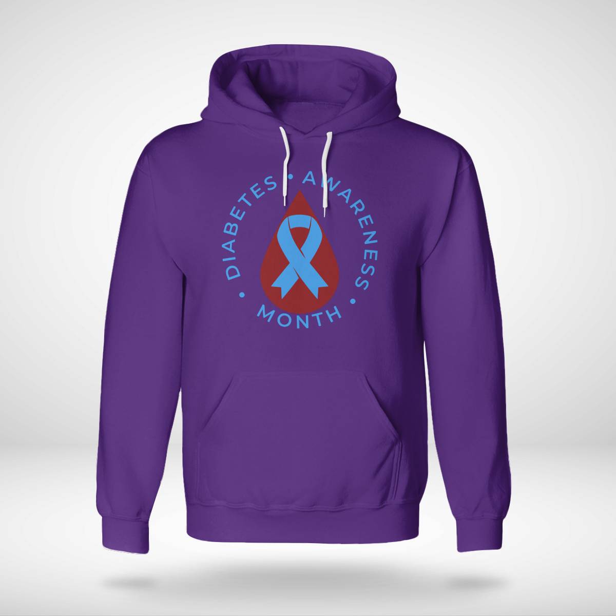 Diabetes Awareness Month Diabetic Blue Love Ribbon T1D T2D Dab2345