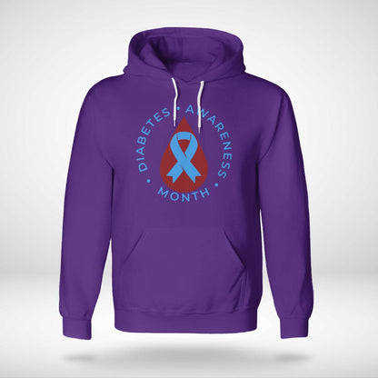Diabetes Awareness Month Diabetic Blue Love Ribbon T1D T2D Dab2345