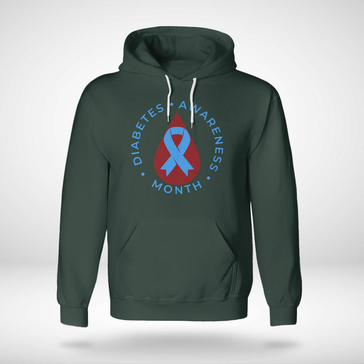 Diabetes Awareness Month Diabetic Blue Love Ribbon T1D T2D Dab2345