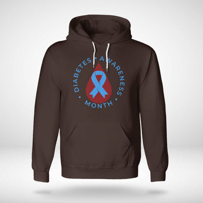Diabetes Awareness Month Diabetic Blue Love Ribbon T1D T2D Dab2345