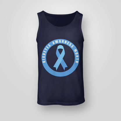 Diabetes Awareness Month Blue Love Ribbon Support T1D T2D Dab2345