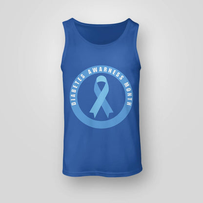 Diabetes Awareness Month Blue Love Ribbon Support T1D T2D Dab2345
