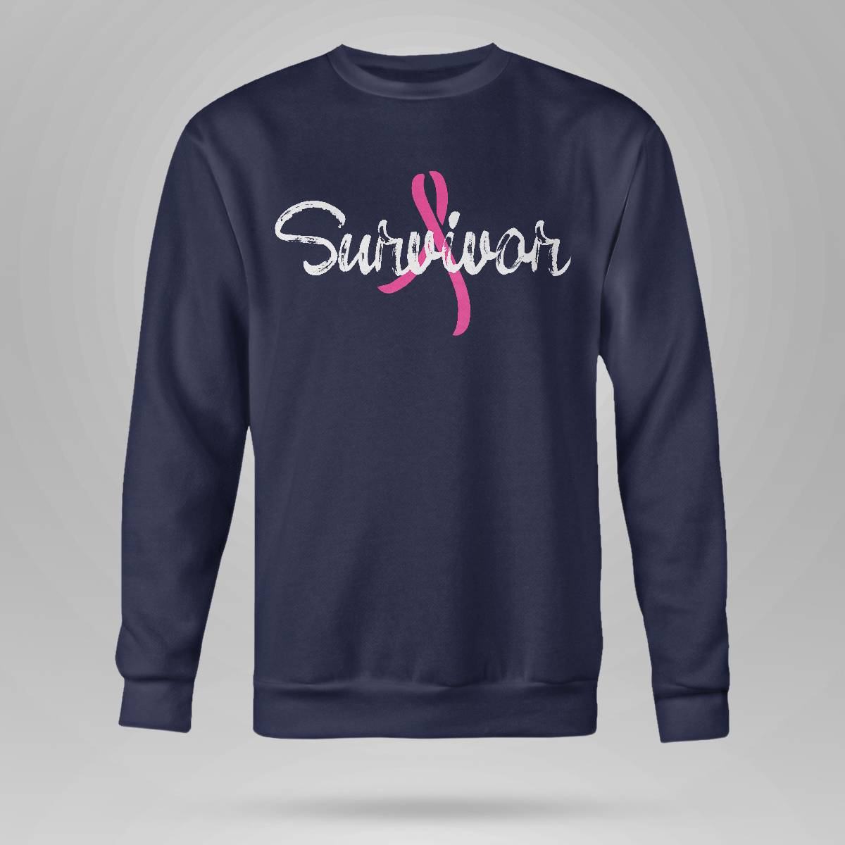 Womens Breast Cancer Awareness Survivor Pink Ribbon Gift V-Neck Brc2344