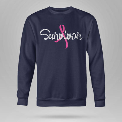 Womens Breast Cancer Awareness Survivor Pink Ribbon Gift V-Neck Brc2344