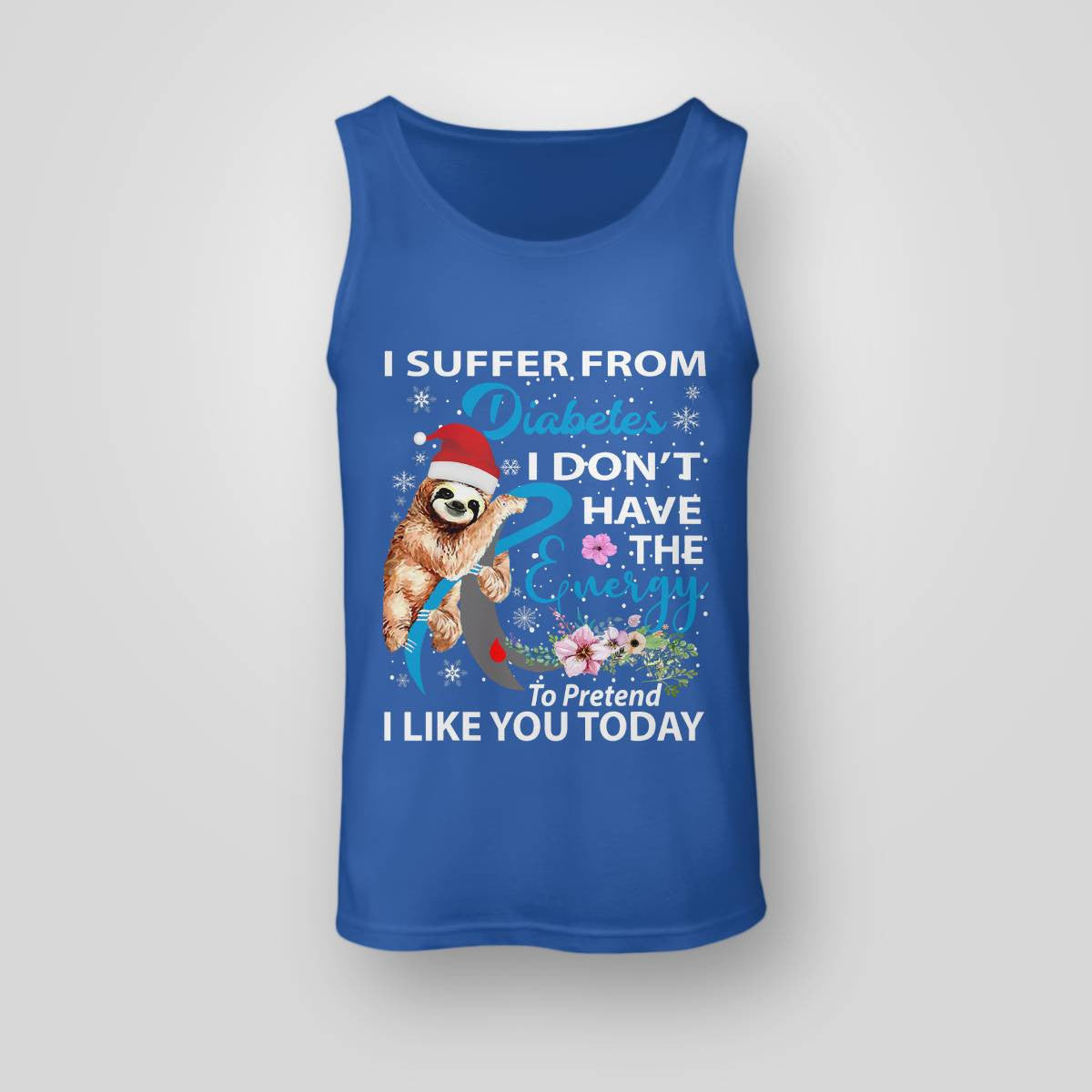 Diabetes Sloth Christmas Awareness Dab2345