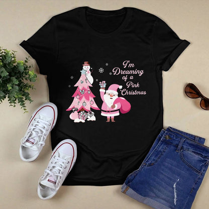 I Am Dreaming Of A Xmas with Pink Santa Christmas Brc2345