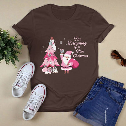 I Am Dreaming Of A Xmas with Pink Santa Christmas Brc2345