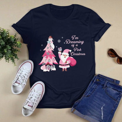 I Am Dreaming Of A Xmas with Pink Santa Christmas Brc2345