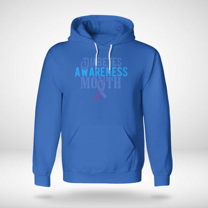 Diabetes Awareness Month Blue Love Ribbon Support T1D T2D Dab2345