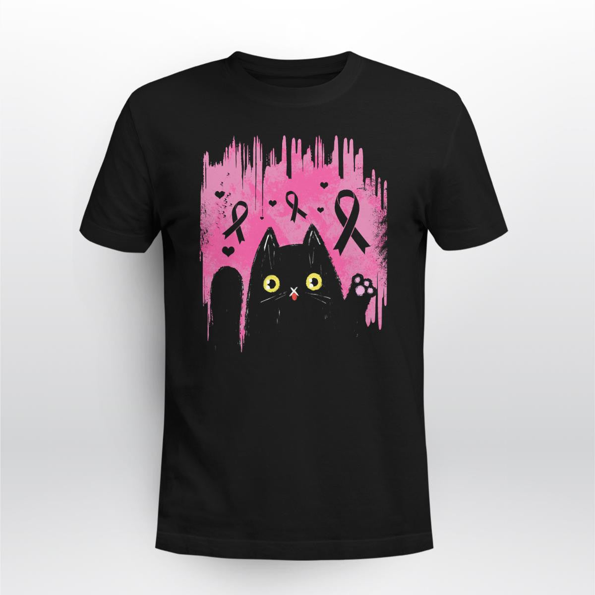 Black Cat 2306 For Cancer Warriorr,Breast Cancer Support Shirt, Breast Cancer Awareness Gift
