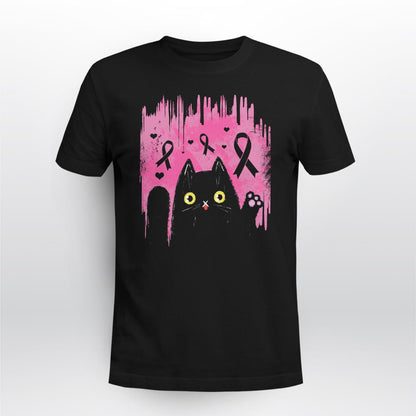 Black Cat 2306 For Cancer Warriorr,Breast Cancer Support Shirt, Breast Cancer Awareness Gift