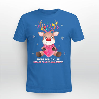 Breast Cancer Christmas Reindeer Pink Ribbon Xmas Brc2345
