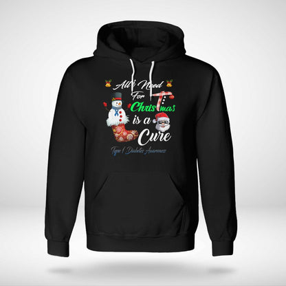 All i Need For Christmas Is A Cure Type 1 Diabetes Awareness Dab2345